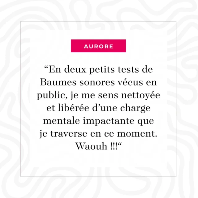 .
.
TÉMOIGNAGE d’Aurore, après le week-end @abctalktv :

“Découverte fabuleuse d'Erin lors des rencontres d'ABC Talk à Rennes ce week end. Douceur et puissance sont au rendez-vous. J'ai fait LA rencontre d'une personne d'une grande pertinence et sensibilité. J'ai vraiment été touchée au cœur et ce matin je ressens "c'est ça", comme une évidence que je vais faire un bout de chemin dans son univers avec les Baumes sonores. En deux petits tests de Baumes sonores vécus en public, je me sens nettoyée et libérée d'une charge mentale impactante que je traverse en ce moment. Waouh !!! Merci ABC Talk et merci Erin.“

👉 Vous aussi, partagez votre expérience en envoyant votre témoignage à hello@tnso.me.

Belle journée et soyez vibrants 🌺
.
.
#temoignage
#tnso
#erinkann
#baumessonores
#abctalk